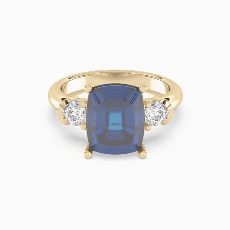 Cushion cut London Blue Topaz Engagement Ring