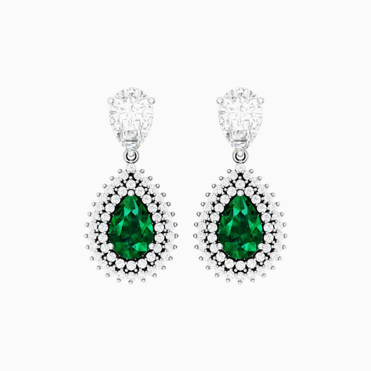 Emerald Glamour and Diamonds in Lab-grown stones