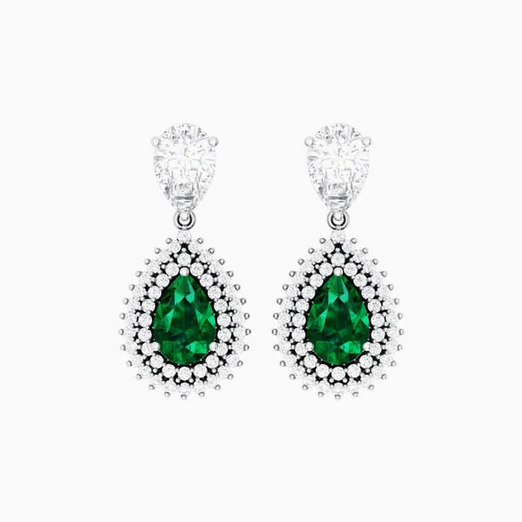 Emerald Glamour and Diamonds in Lab-grown stones