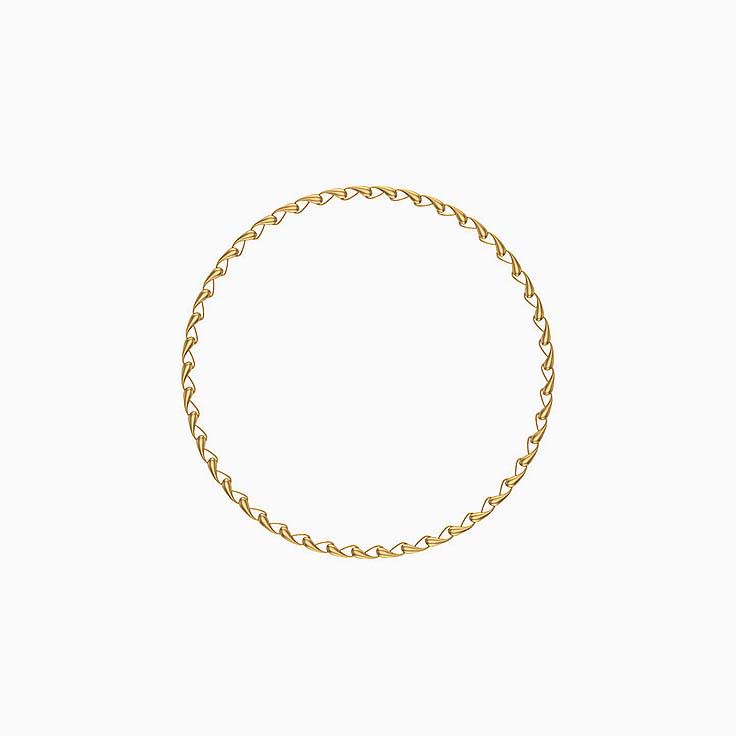 Drop Design Gold Necklace 43cm diameter