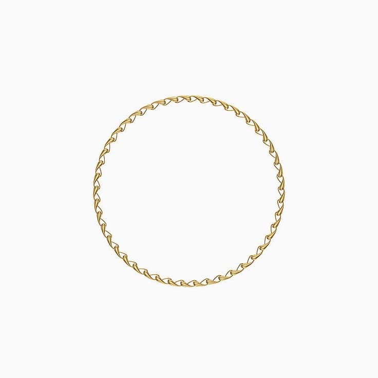 Drop Design Gold Necklace 43cm diameter