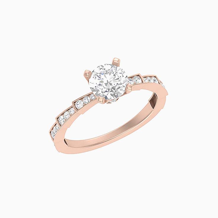 1ct Brilliant cut natural diamond Solitaire ring