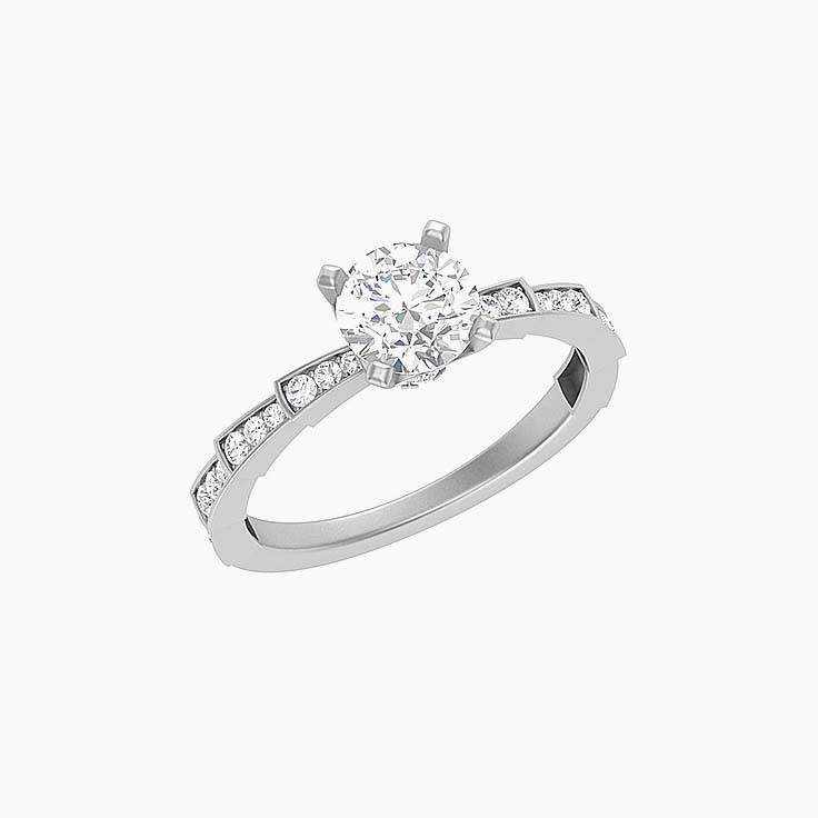 1ct Brilliant cut natural diamond Solitaire ring