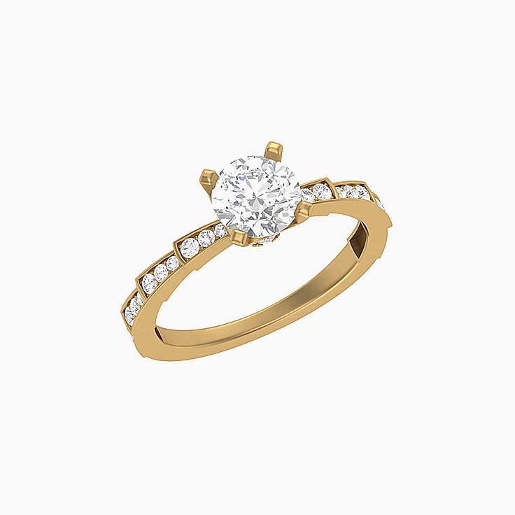 1ct Brilliant cut natural diamond Solitaire ring