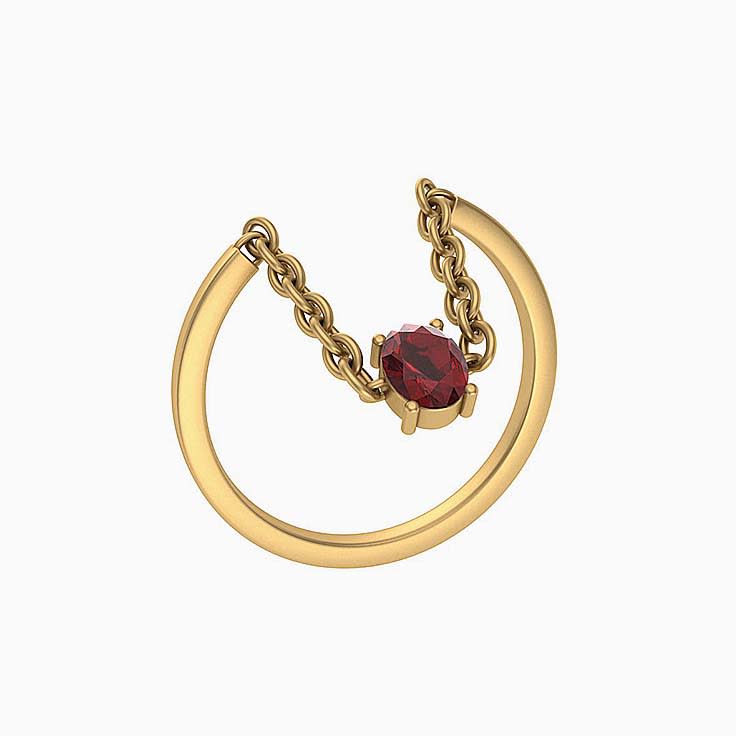 Dangling Garnet ring