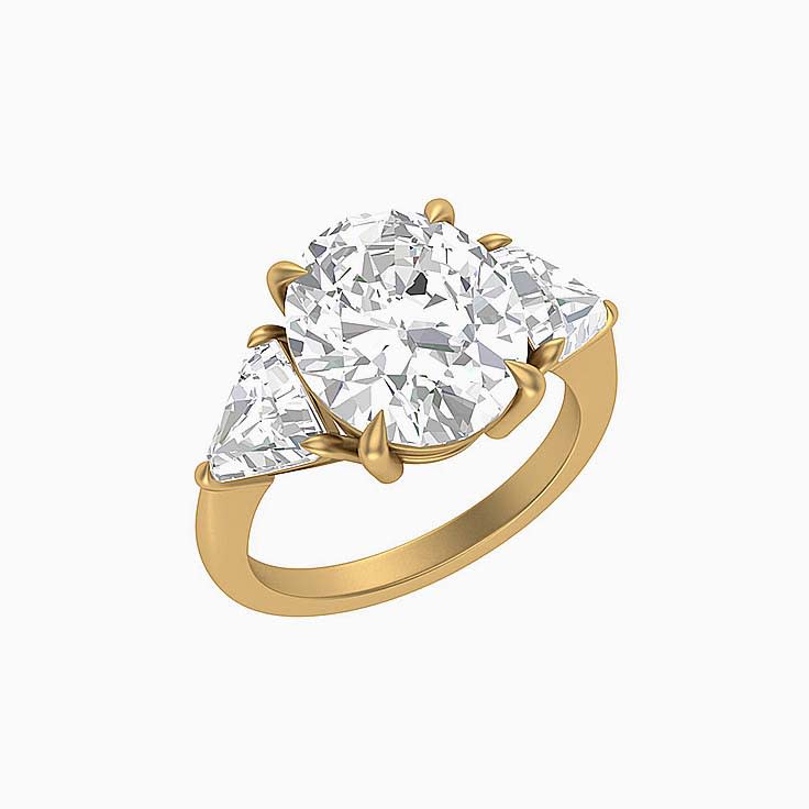 5 carat Lab Grown centre Oval Diamond ring