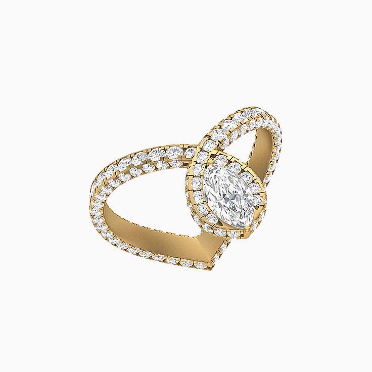 Lab Diamond Heart Ring