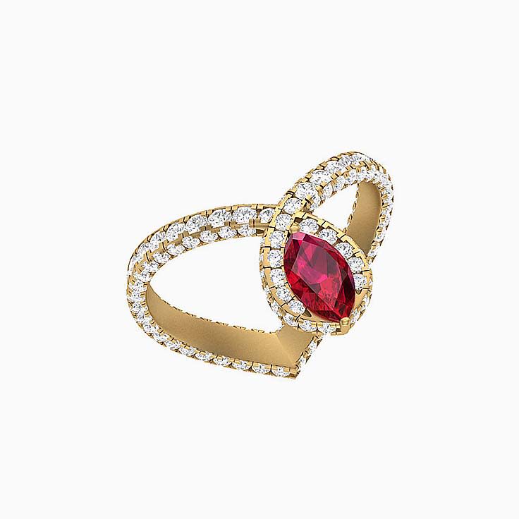 Ruby Heart ring