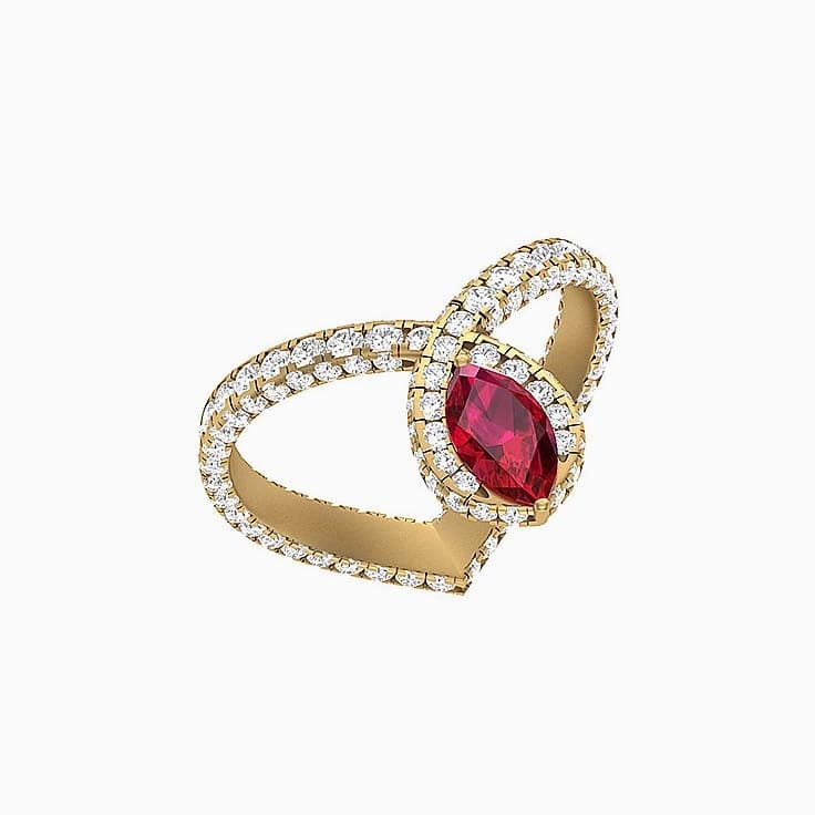 Ruby Heart ring