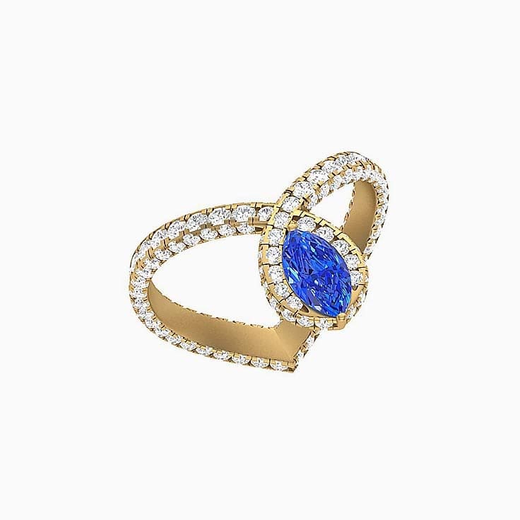 Sapphire Heart ring