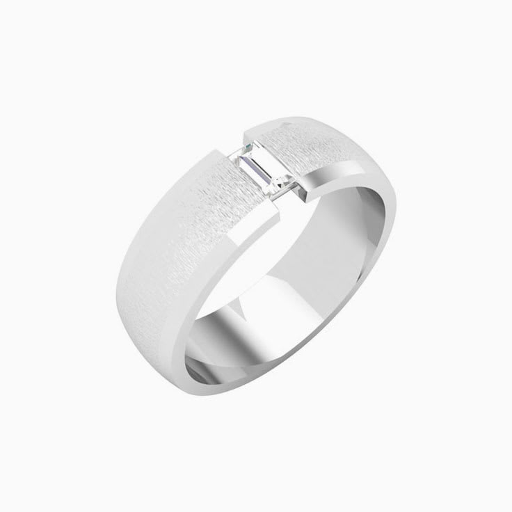 Unisex Wedding Diamond Band