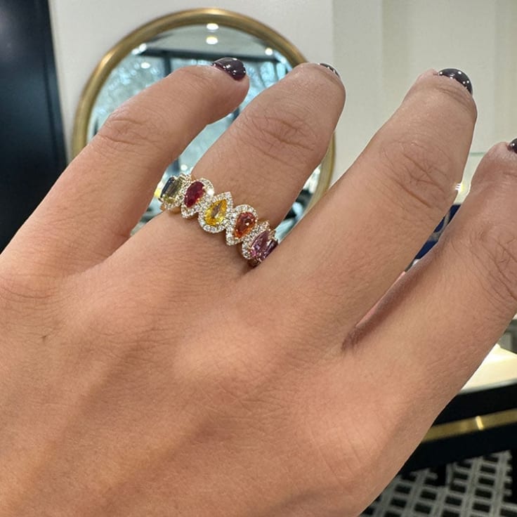 Rainbow Gemstone Ring