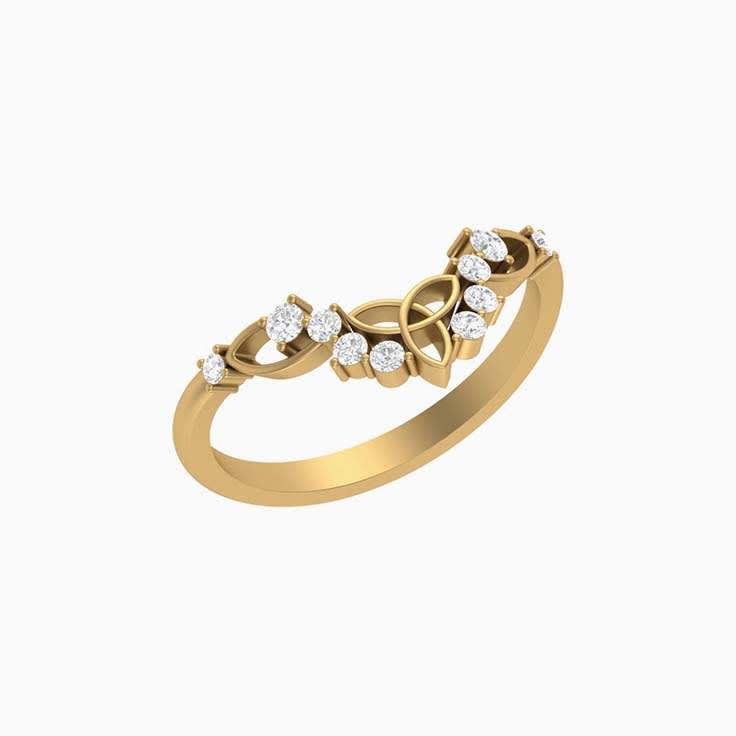 Curved Celtic Diamond band
