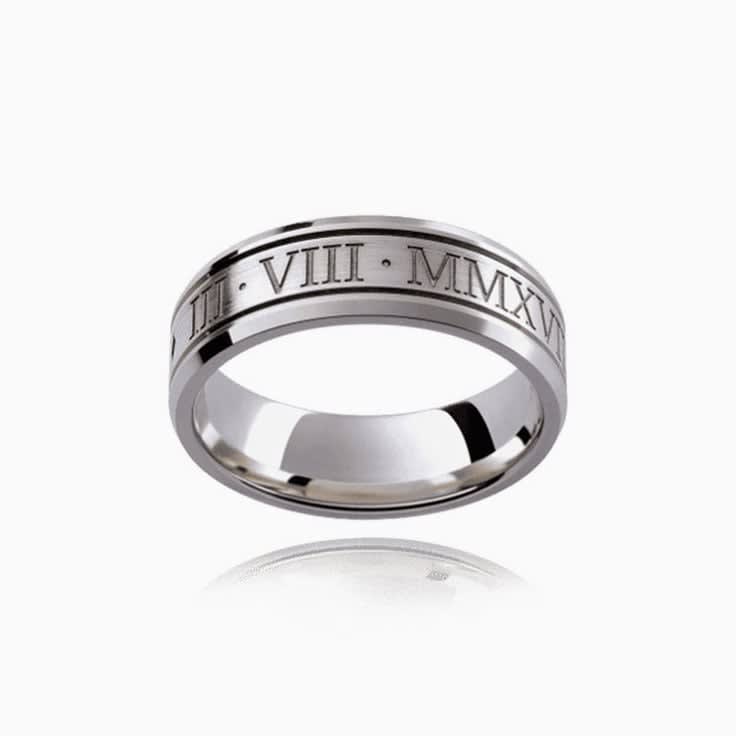 Roman Numerals Mens Band