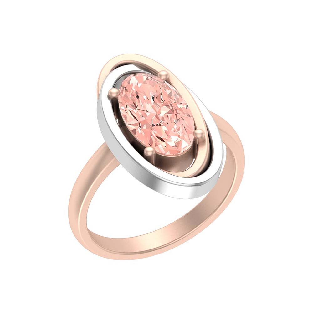 Two tone Morganite ring