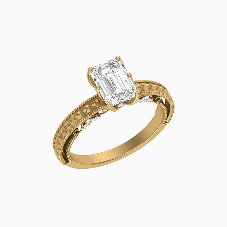 Art Deco Emerald cut Lab Grown Diamonds