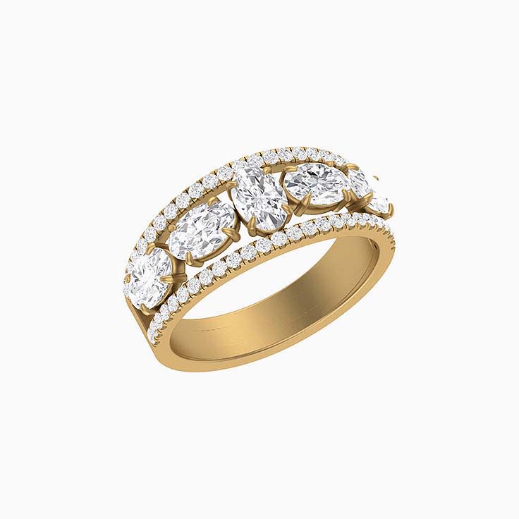 Moissanite oval cut  band