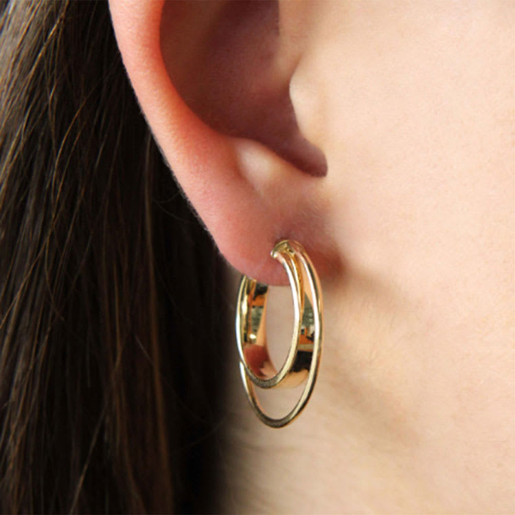 Solid Gold Hoop Earrings