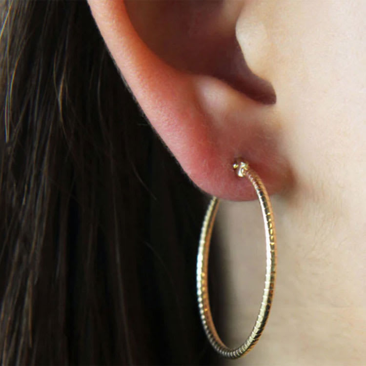 Womens Classic Hoop Earrings