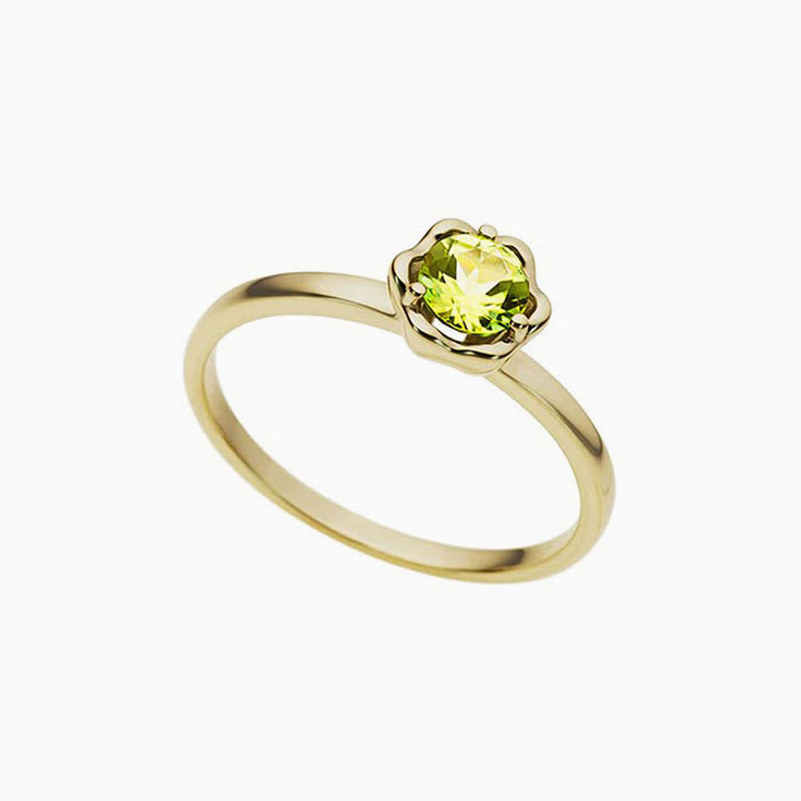 Peridot Ring in Yellow Gold