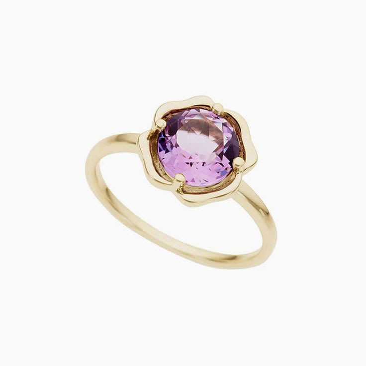 Plan band Amethyst Ring