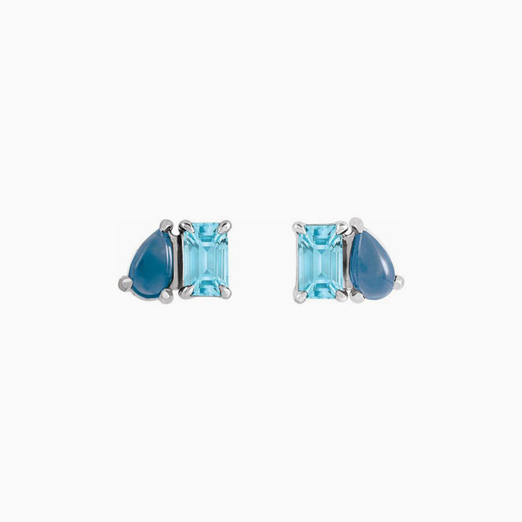 Two Stone topaz Studs
