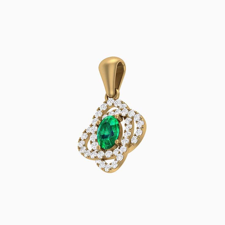 Emerald and Diamond pendant.