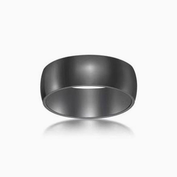 Black Titanium mens ring