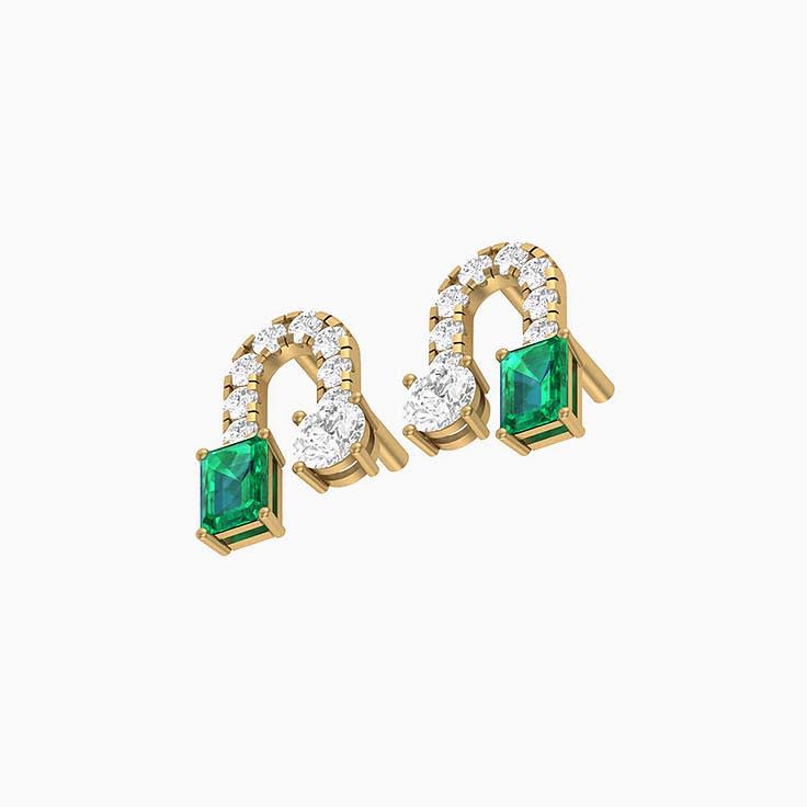 Arch Emerald earrings