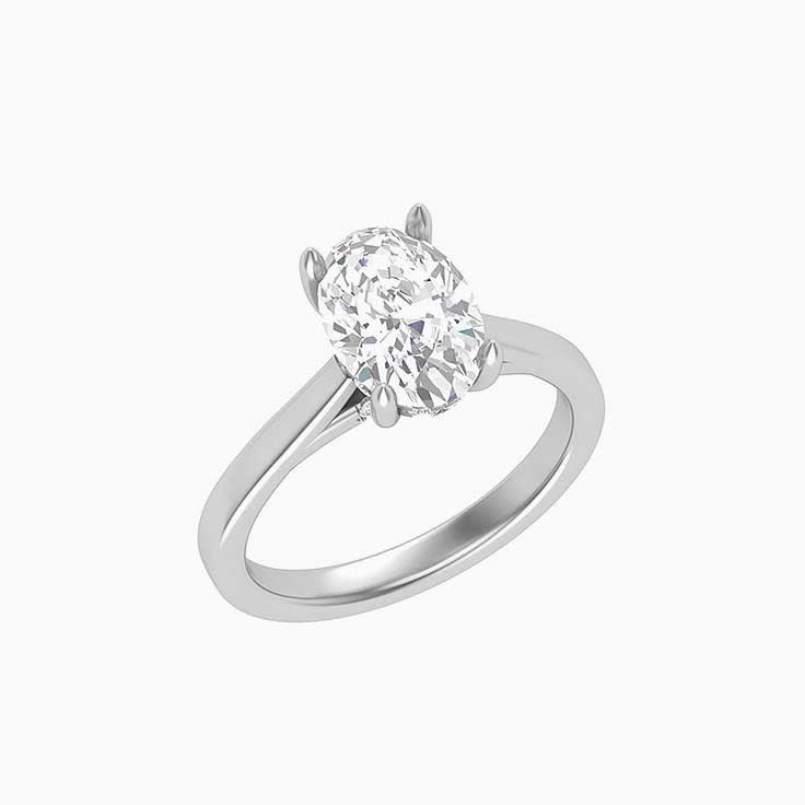 2ct Oval Lab Ring With Hidden Halo
