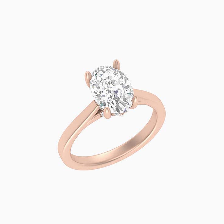 2ct Oval Lab Ring With Hidden Halo