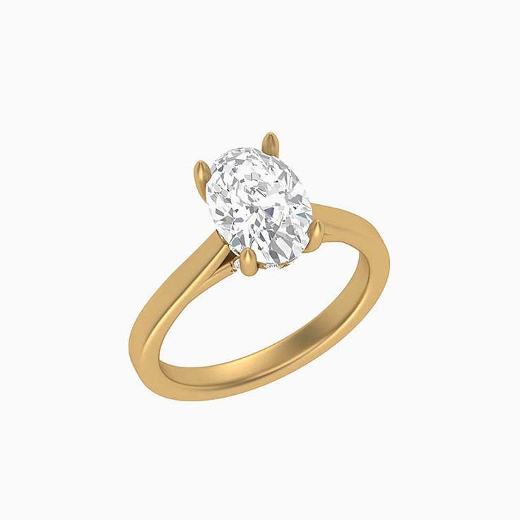 2ct Oval Lab Ring With Hidden Halo