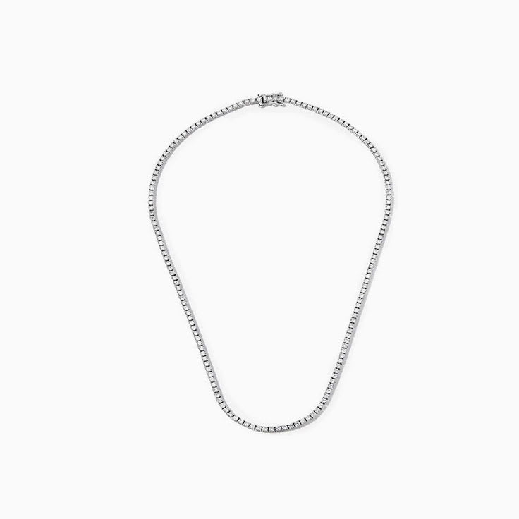 7 Carat Lab Grown Straight Tennis Necklace