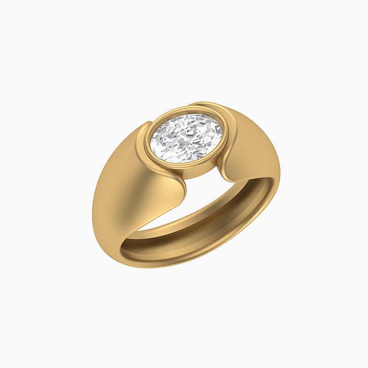 1ct natural diamond gents ring