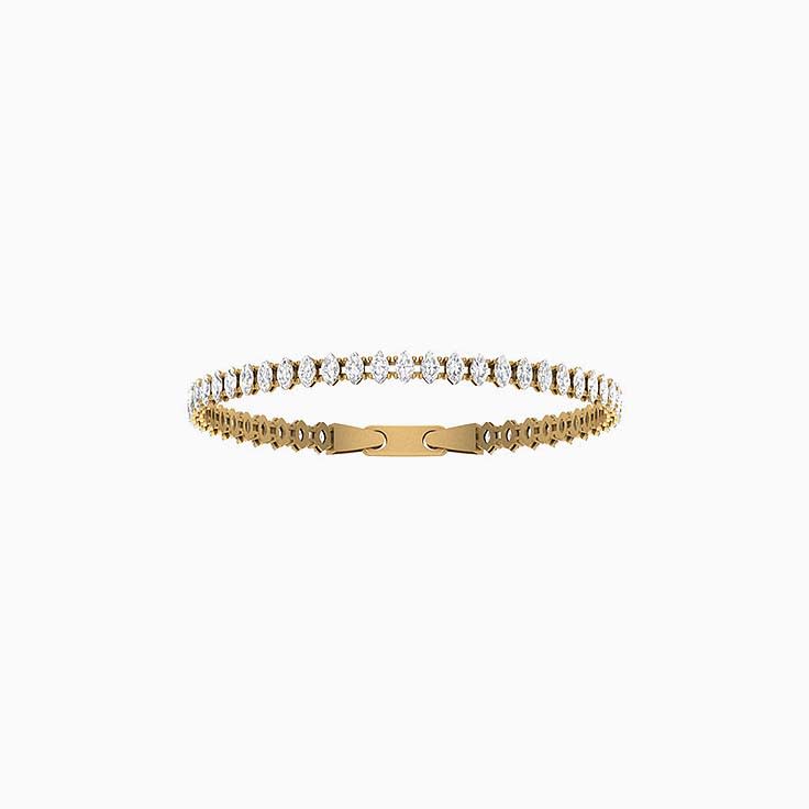 Lab Marquise cut Tennis bracelet