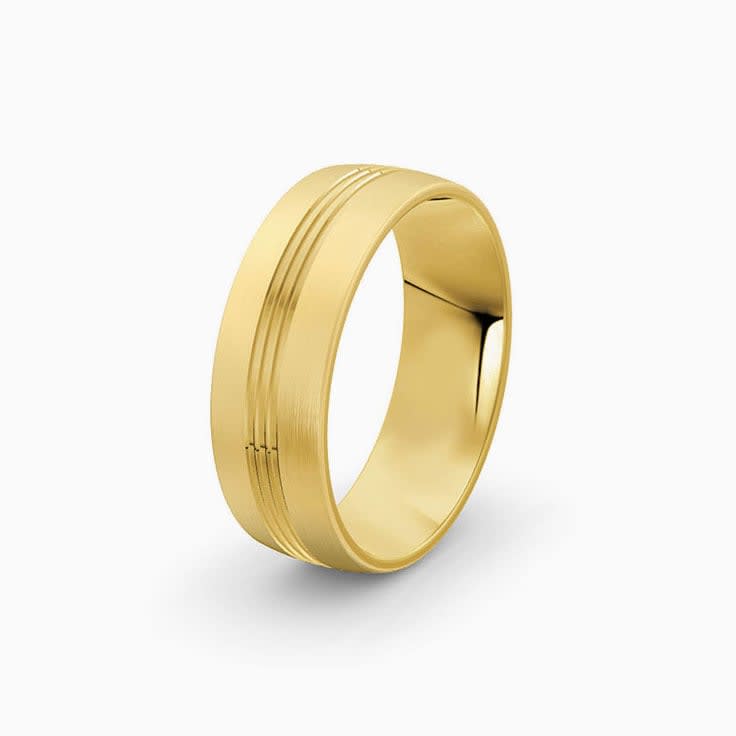 mens ring with a groove