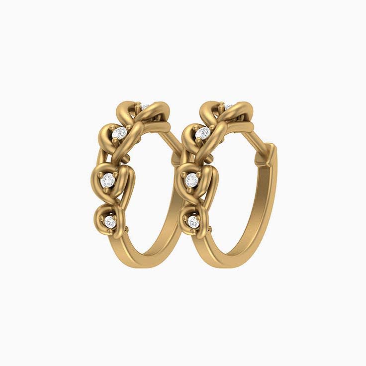 Braided Lab diamond earrings