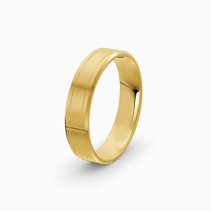 Flat profile mens ring