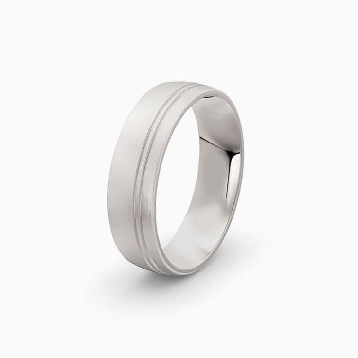 Classic Dual Grooved Men's Wedding Band