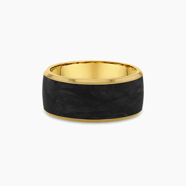 Wedding Ring With Black And Gold