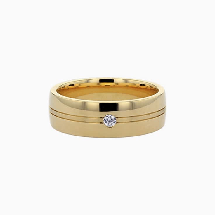 Mens Drop Set Diamond Ring