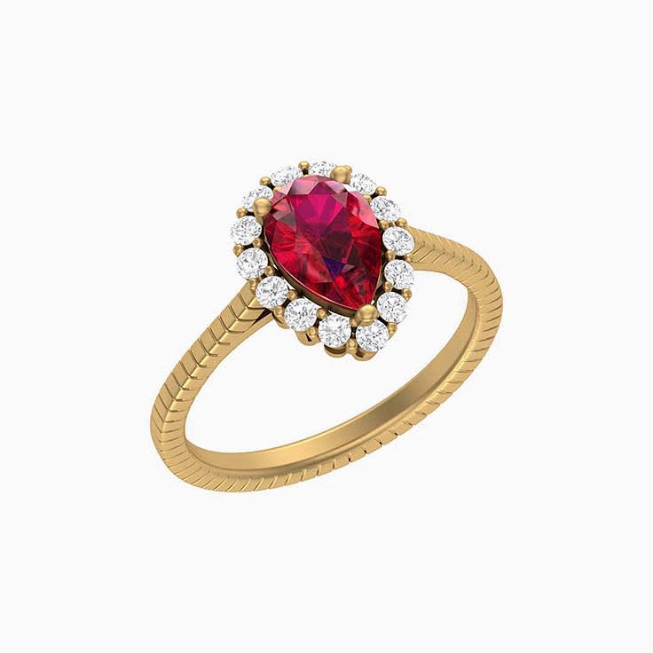 Best Red Ruby natural set with natural diamonds