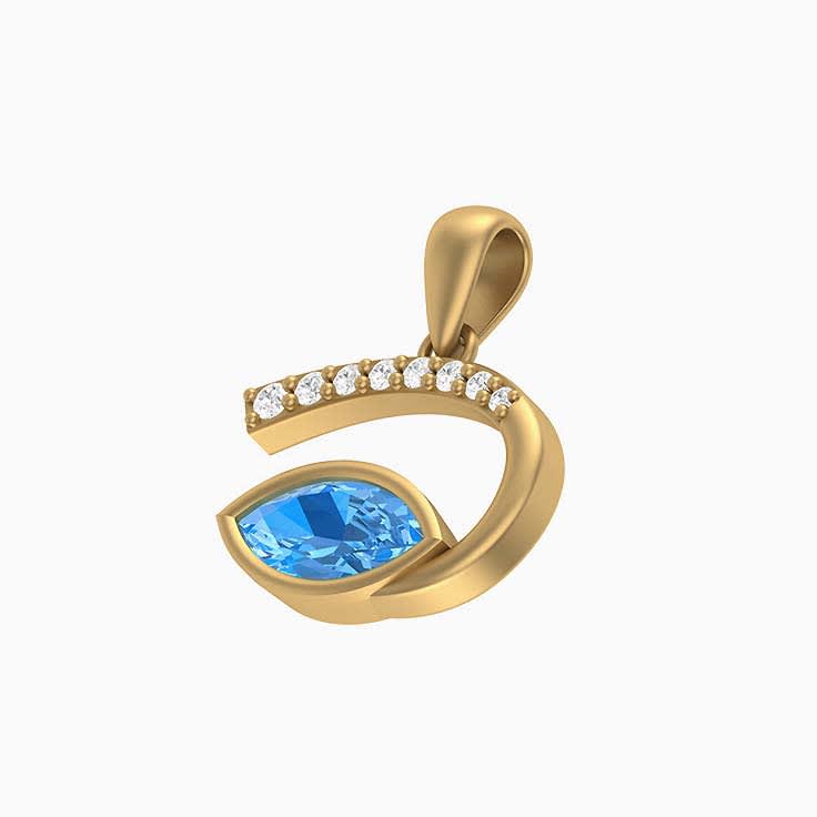 London Blue Topaz evil eye