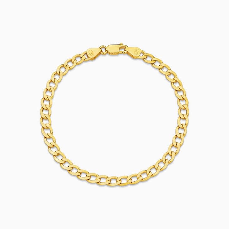 Wide Flat Curb Bracelet