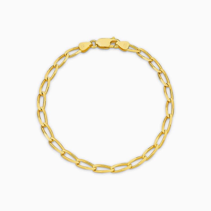 Flat Curb Long Link Bracelet