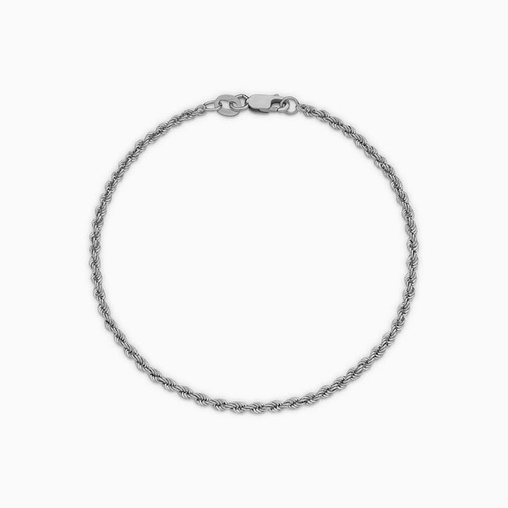 Hollow Diamond Cut Rope Bracelet