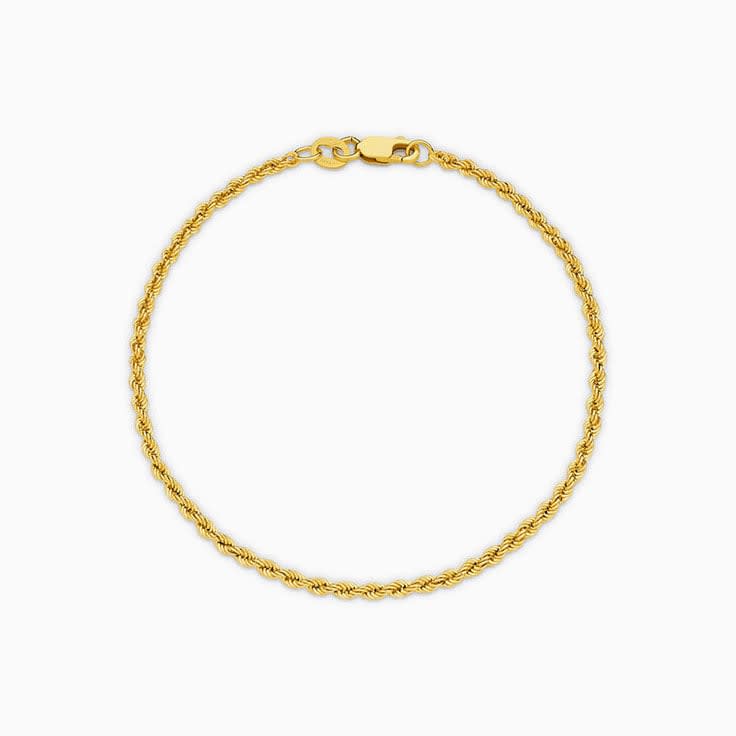 Hollow Diamond Cut Rope Bracelet