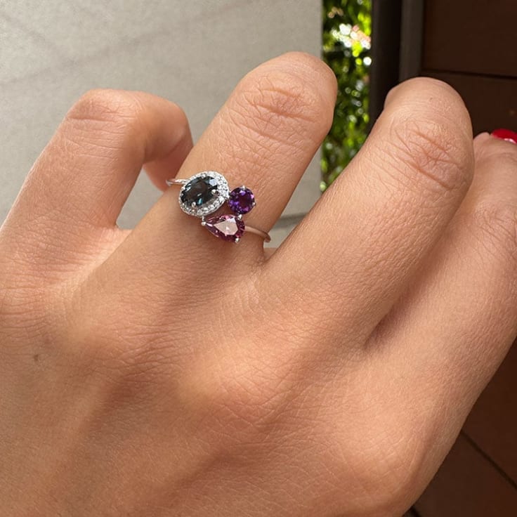 Petite Three Gemstone Ring