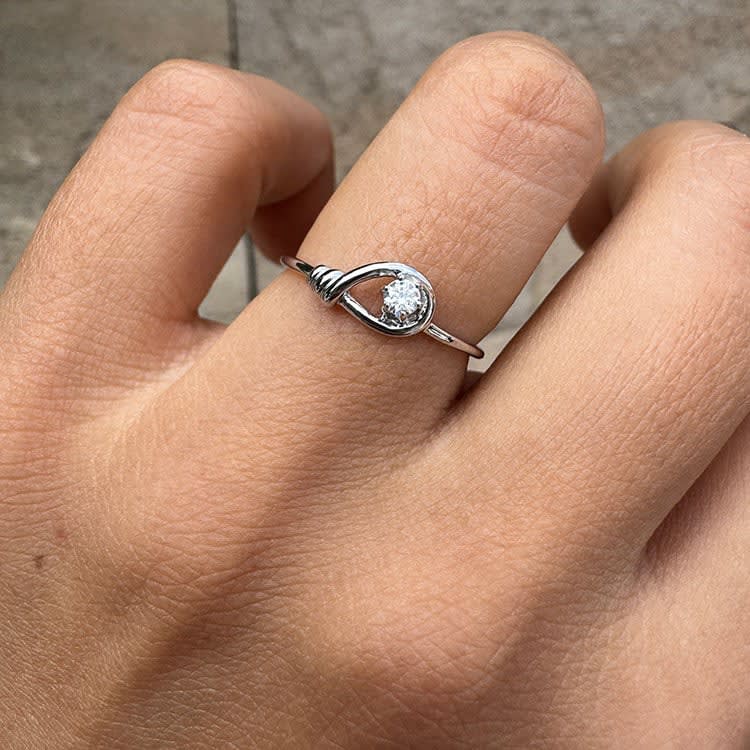 Fine Knot Diamond Ring