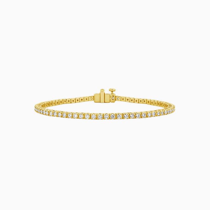 9k Tennis Bracelet With 2 Carat Lab Diamonds